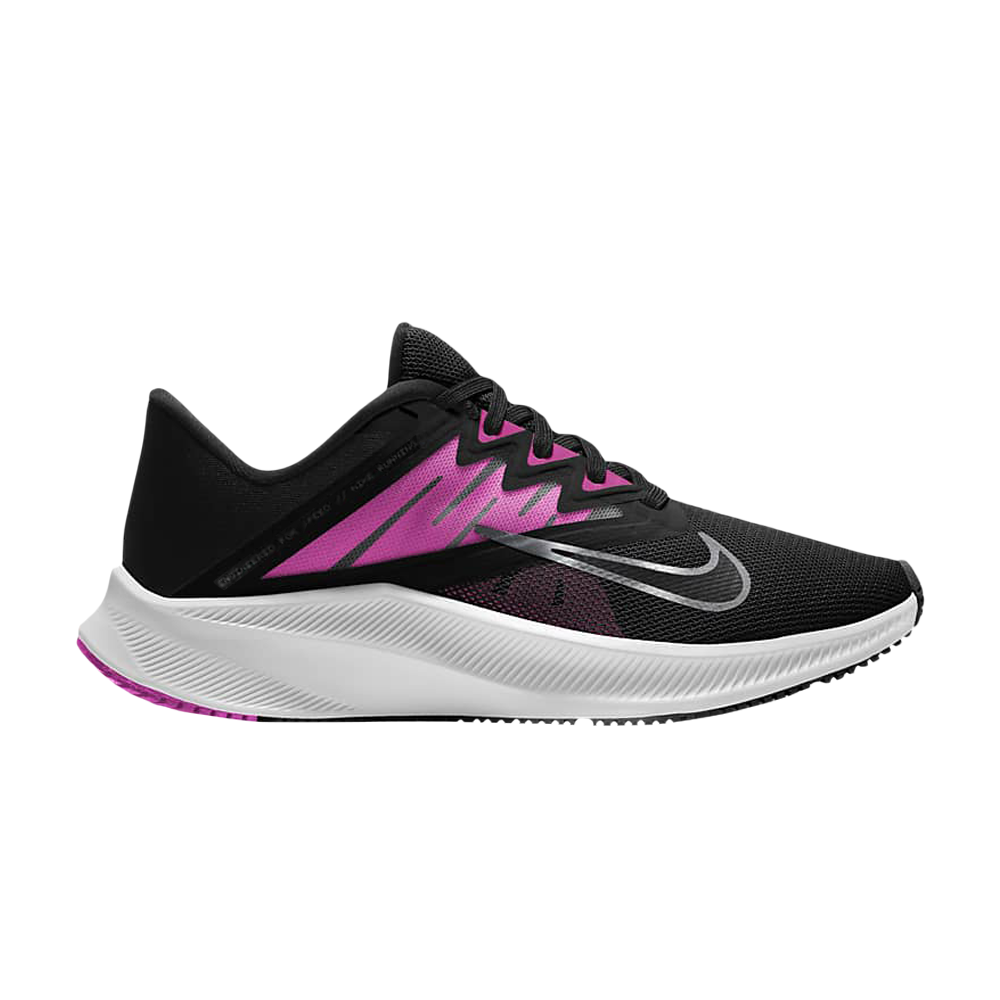 Pre-owned Nike Wmns Quest 3 'black Fire Pink'
