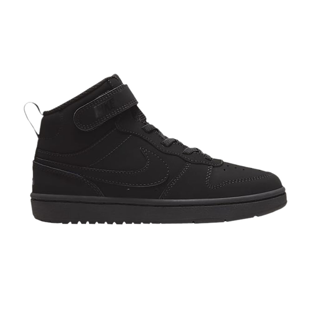 Pre-owned Nike Court Borough Mid 2 Ps 'triple Black' | Kid's Size 12