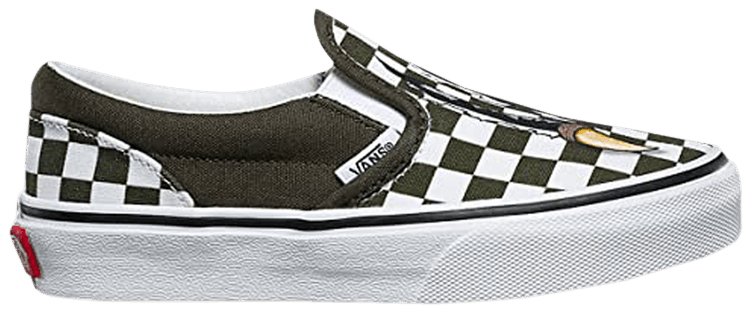 Vans Classic Slip On Kids Checkerboard   Dino