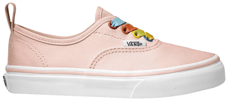 Vans Authentic Elastic Lace Kids Rainbow Shine   Heavenly Pink