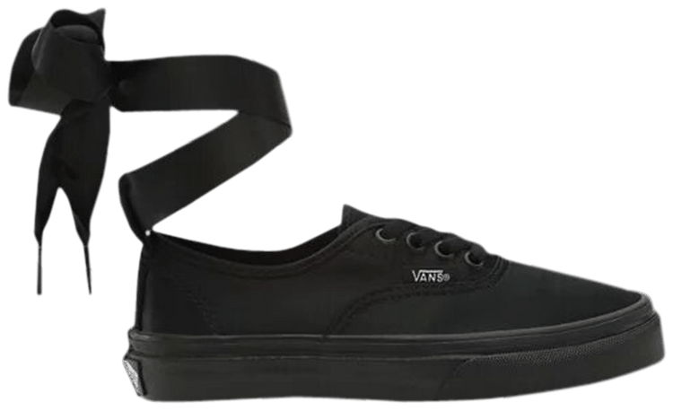 Vans Authentic Elastic Lace Kids Satin Lace   Black