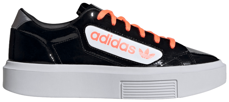 Adidas Wmns Sleek Super Black Signal Coral