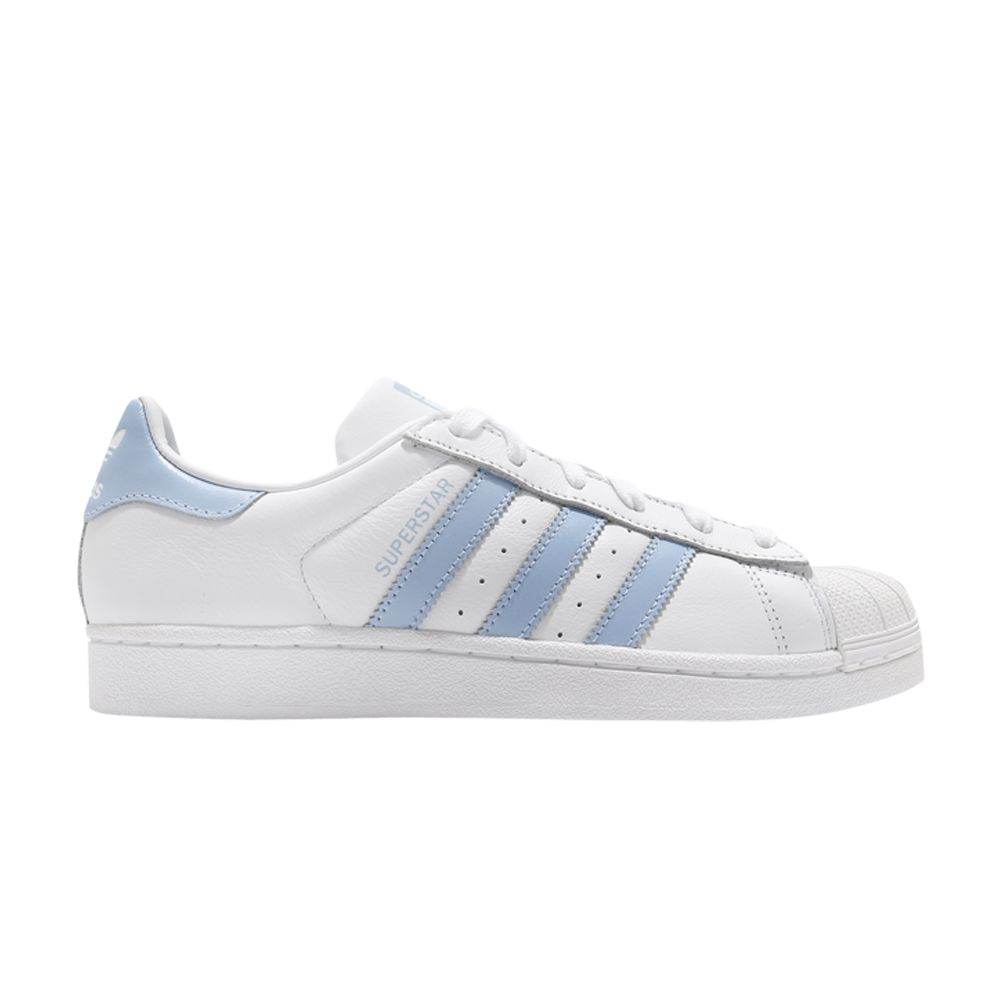 Pre-owned Adidas Originals Wmns Superstar 'white Glow Blue'