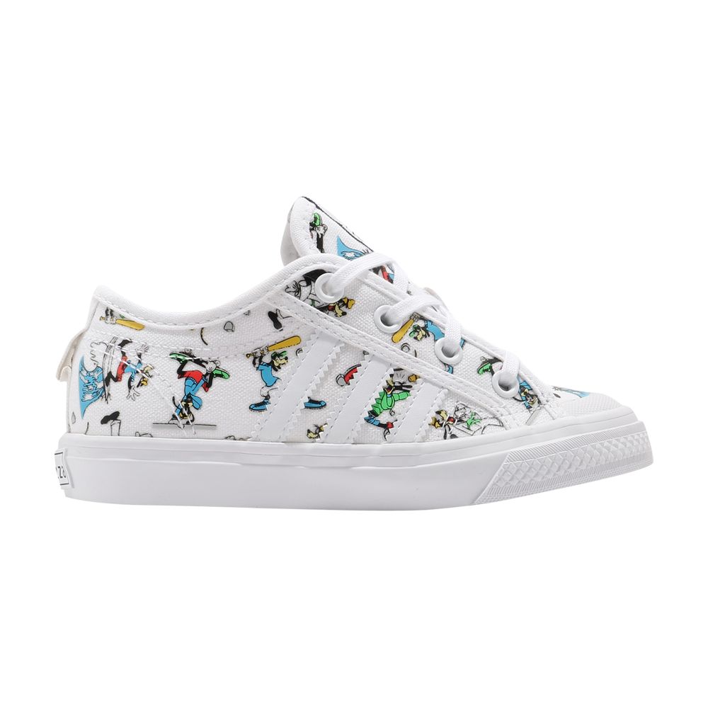 Pre-owned Adidas Originals Adidas Disney X Nizza Sport J 'goofy' | White | Kid's Size 11.5