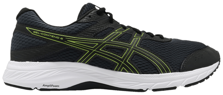 Asics Gel Contend 6 4E Wide Graphite Lime Zest