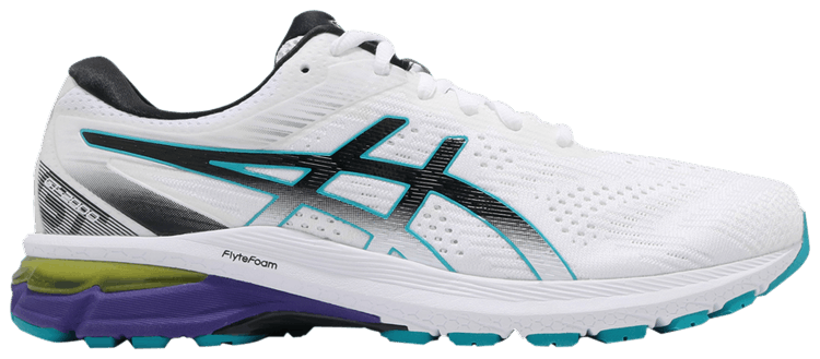 Asics GT 2000 8 White Turquoise Purple