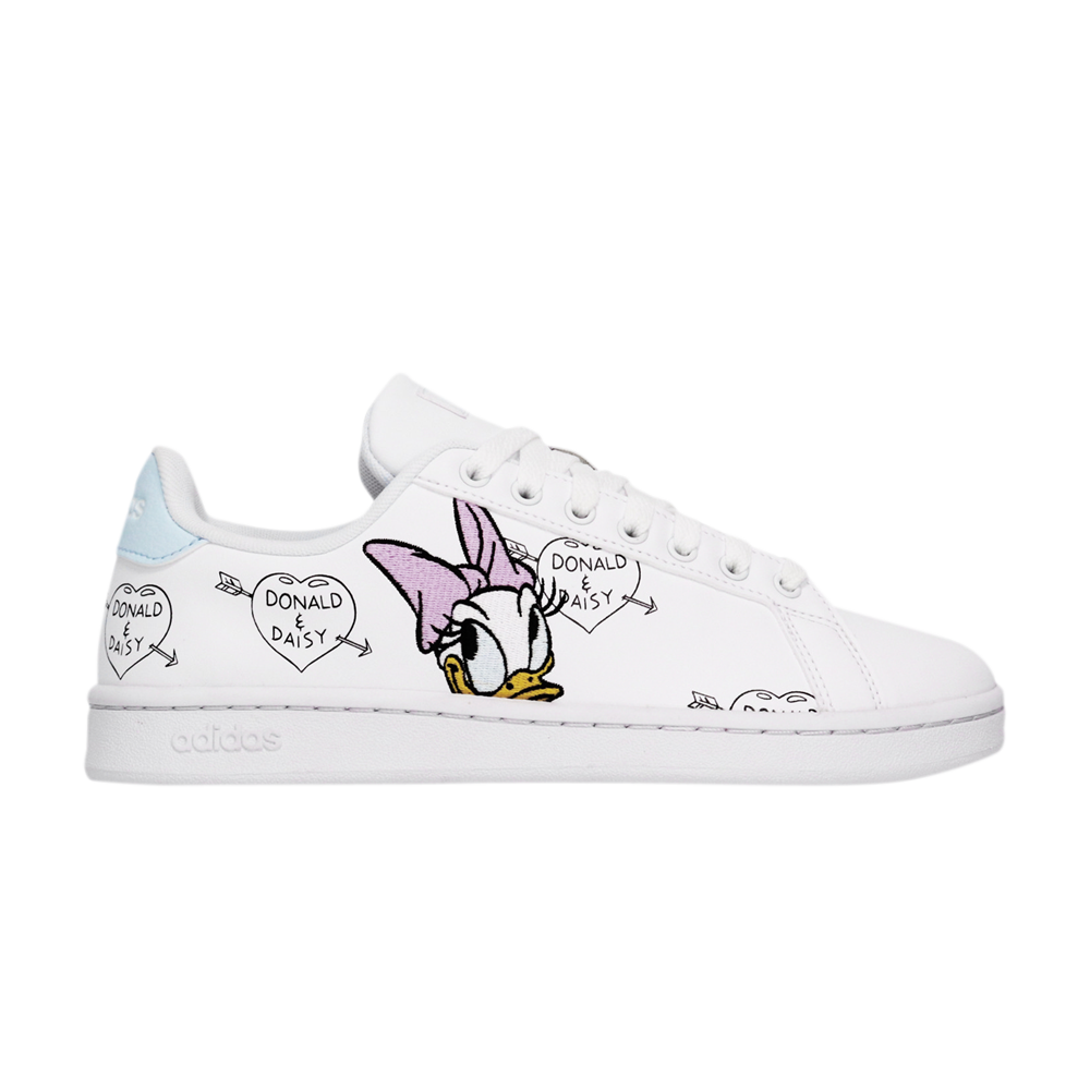 Pre-owned Adidas Originals Disney X Wmns Grand Court 'daisy Duck' In White