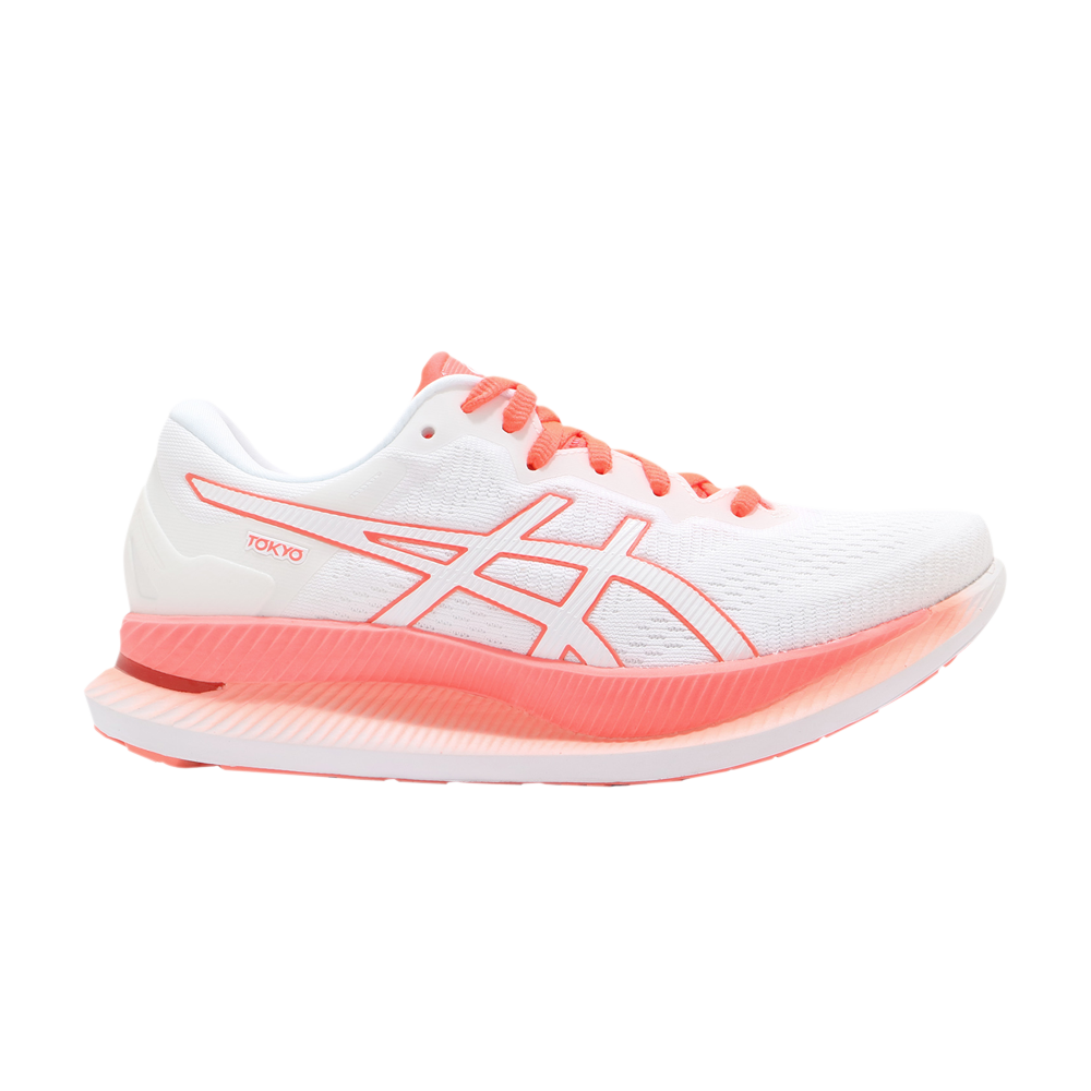 Pre-owned Asics Wmns Glideride Tokyo 'sunrise Red' In White