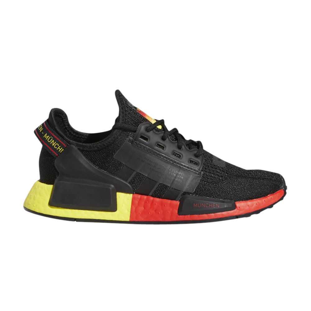 Pre-owned Adidas Originals Adidas Nmd_r1 V2 J 'united By Sneakers - Munich' | Black | Kid's Size 6.5