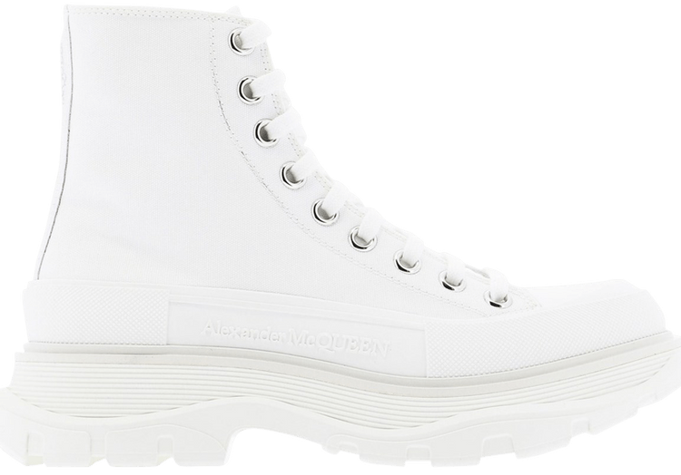 Alexander McQueen Wmns Tread Slick Boots White