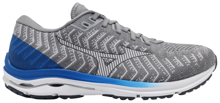 Mizuno Wave Rider 24 Waveknit Super Wide Grey Blue