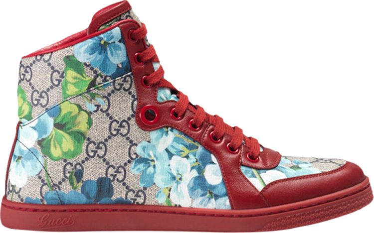 Gucci GG Supreme High 'Blooms - Blue Red'