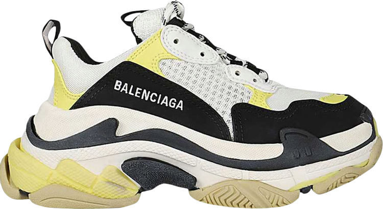 Buy Balenciaga Wmns Triple S 'Black Yellow' - 524039 W09OM 1023 | GOAT