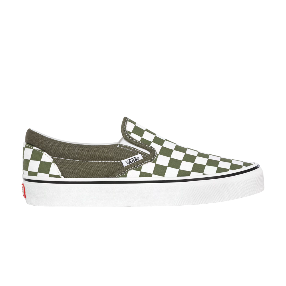 Pre-owned Vans Classic Slip-on 'checkerboard - Grape Leaf' In Green
