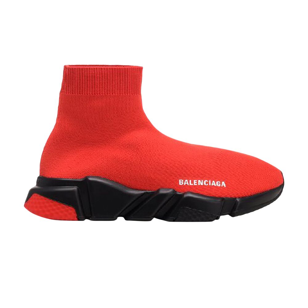 Balenciaga Speed Knit Trainer 'Red Black' | Men's Size 8 - 587286-W1703-6505