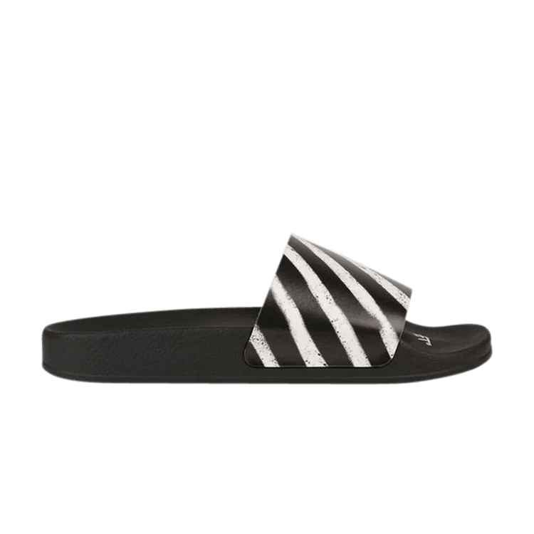 【レビューで送料無料】 Buy Off-White Wmns Spray Stipes Sliders 'Black White 靴