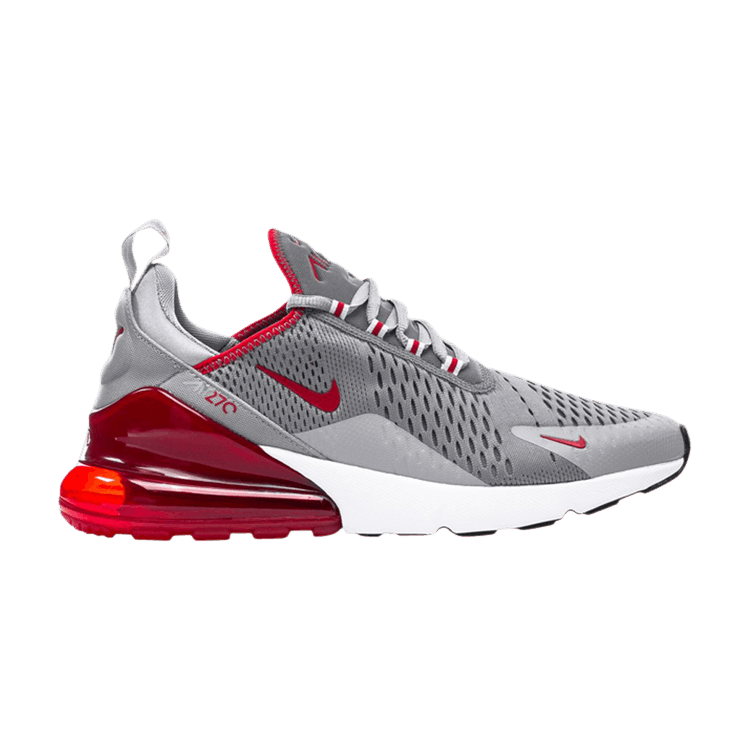 Red and grey air max 270 top