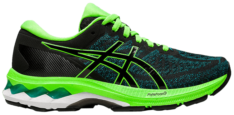 Asics Gel Kayano 27 GS Black Green Gecko