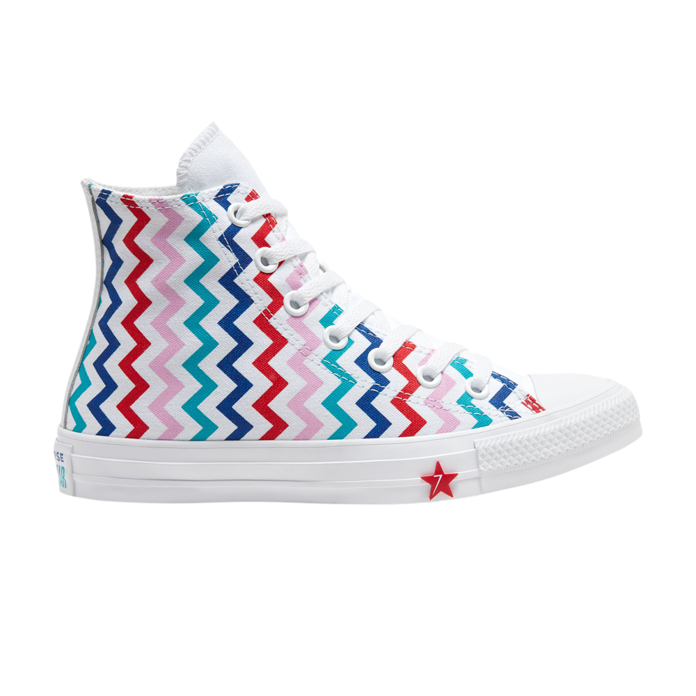Pre-owned Converse Wmns Chuck Taylor All Star High 'zigzag' In White