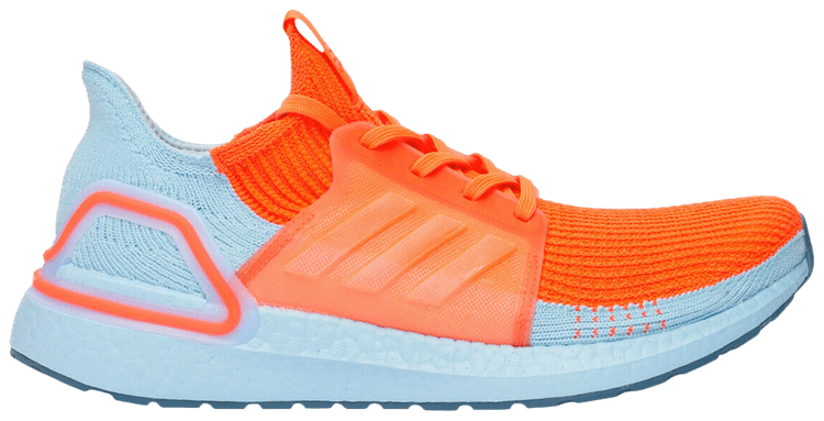 Adidas UltraBoost 19 Solar Red Glow Blue Sample