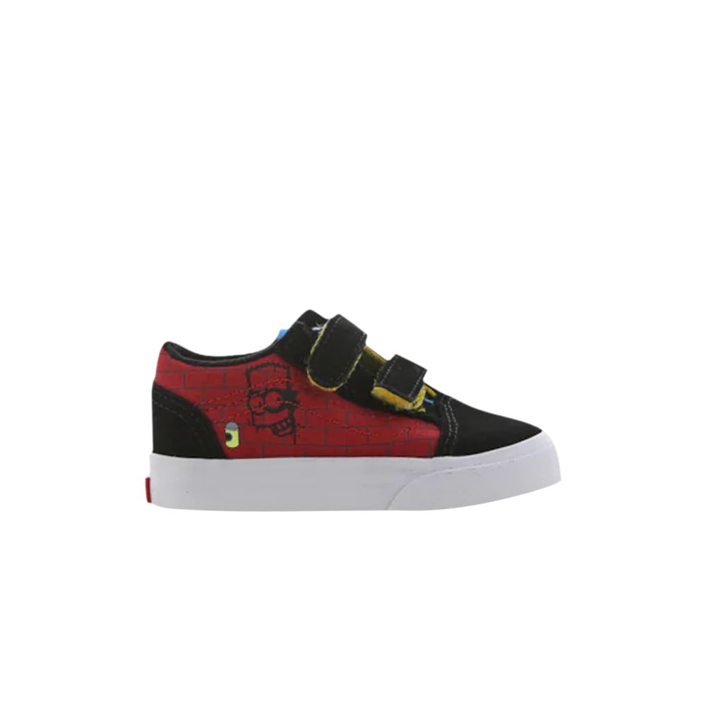 Pre-owned Vans The Simpsons X Old Skool V Td 'el Barto' | Red | Infant Size 8