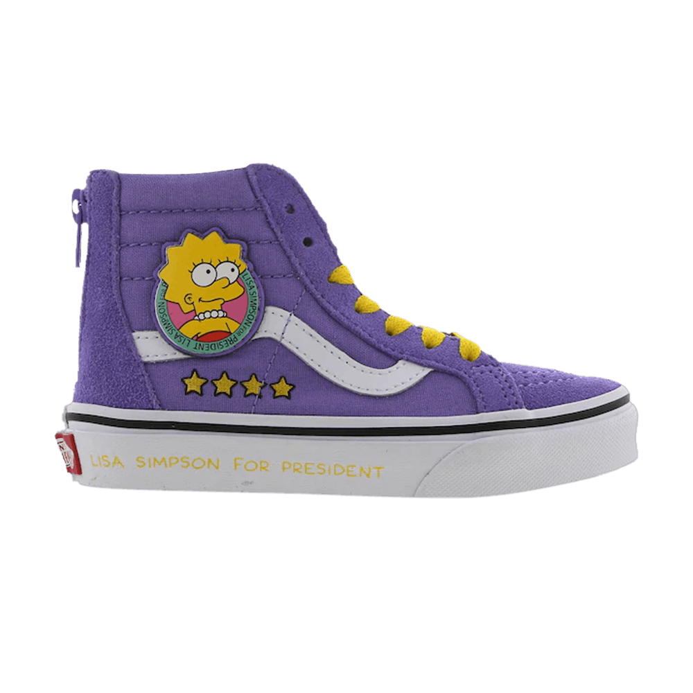 The Simpsons x Sk8-Hi Zip Kids 'Lisa 4 Prez' | GOAT