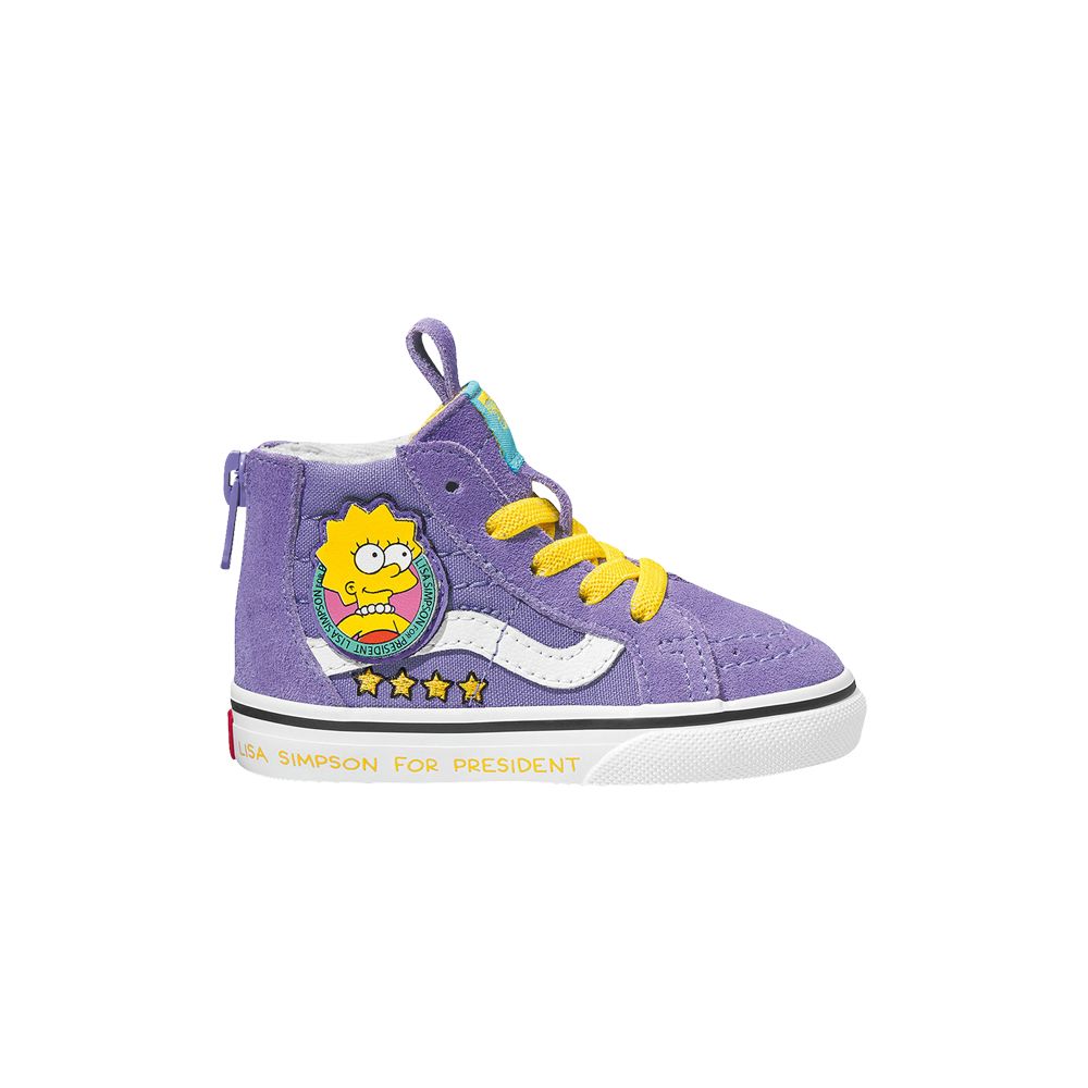 Pre-owned Vans The Simpsons X Sk8-hi Zip Td 'lisa 4 Prez' | Purple | Infant Size 5