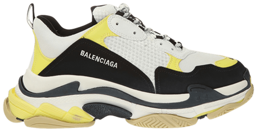 balenciaga triple s yellow and black