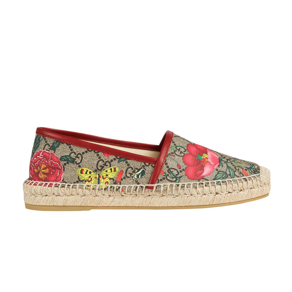 Gucci Wmns GG Supreme Espadrilles 'Floral' | Brown | Women's Size 40.5