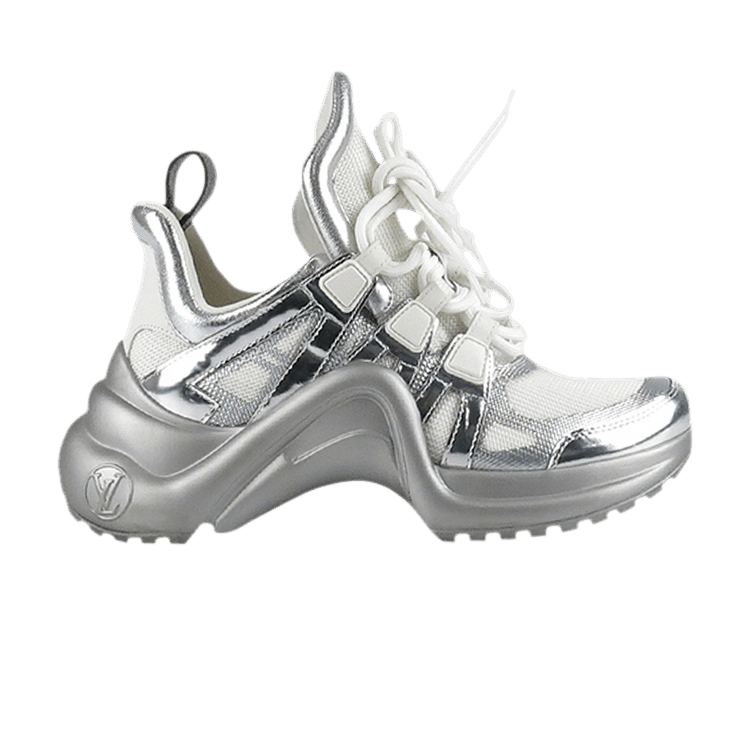 Silver louis vuitton sneakers on sale