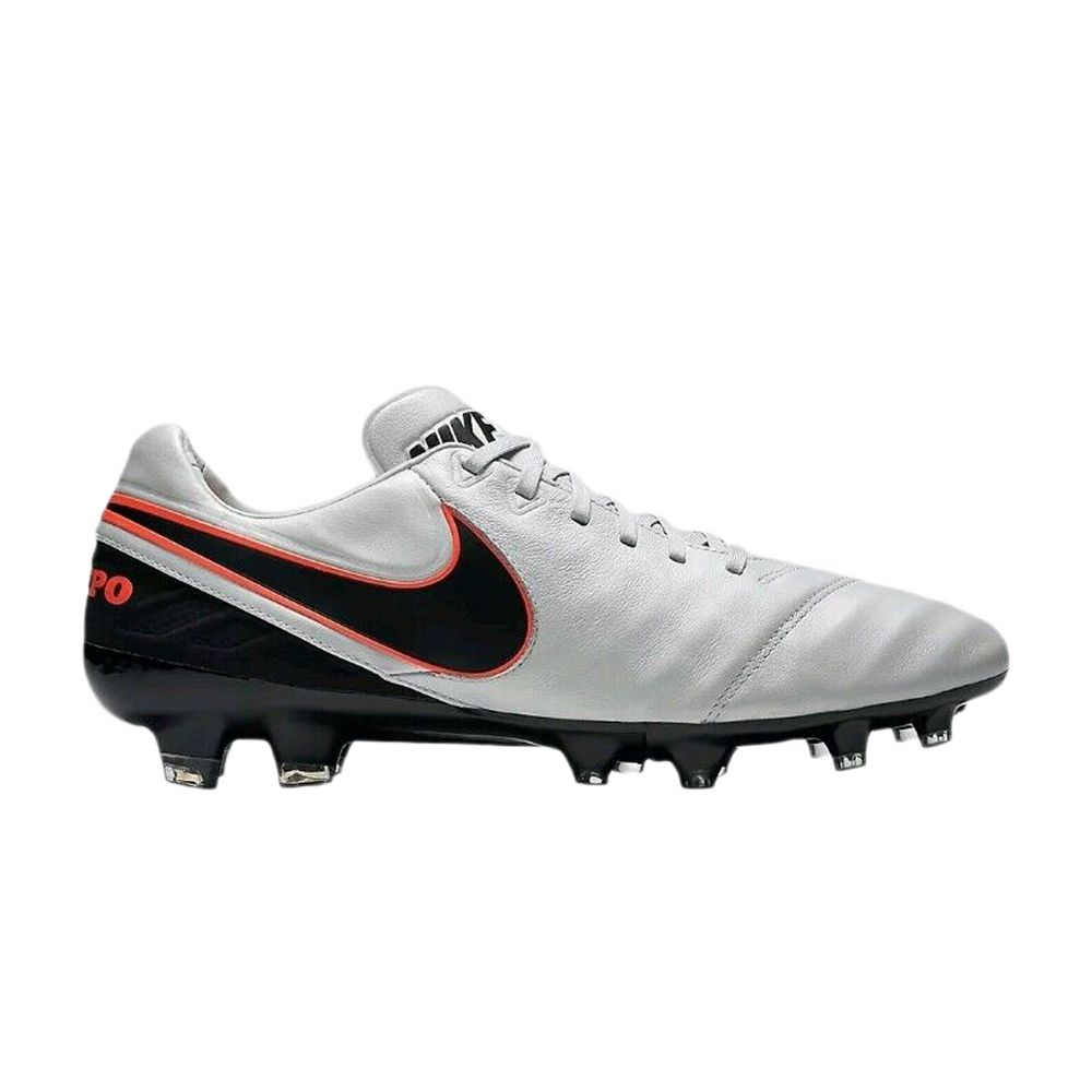 Nike Tiempo Legacy 2 FG 'Platinum Hyper Orange' | Grey | Men's Size 6.5
