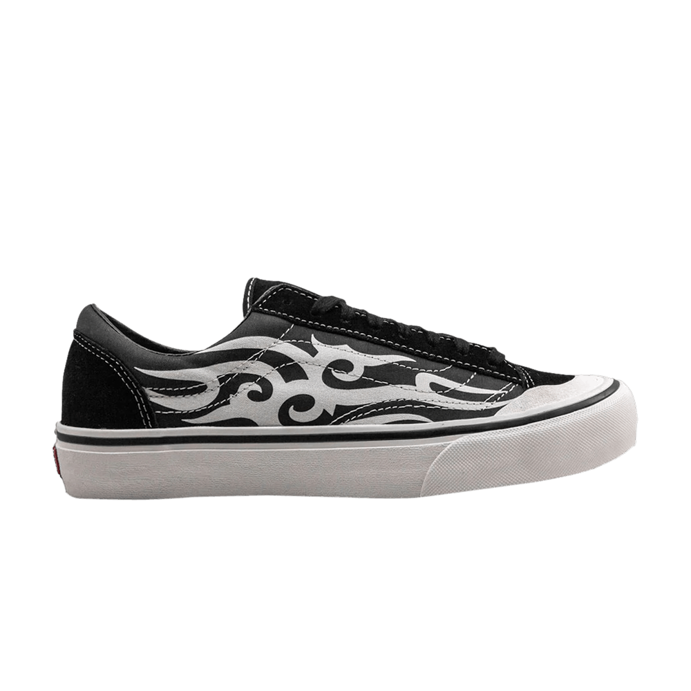 vans style 36 sf tribal black & white skate shoes