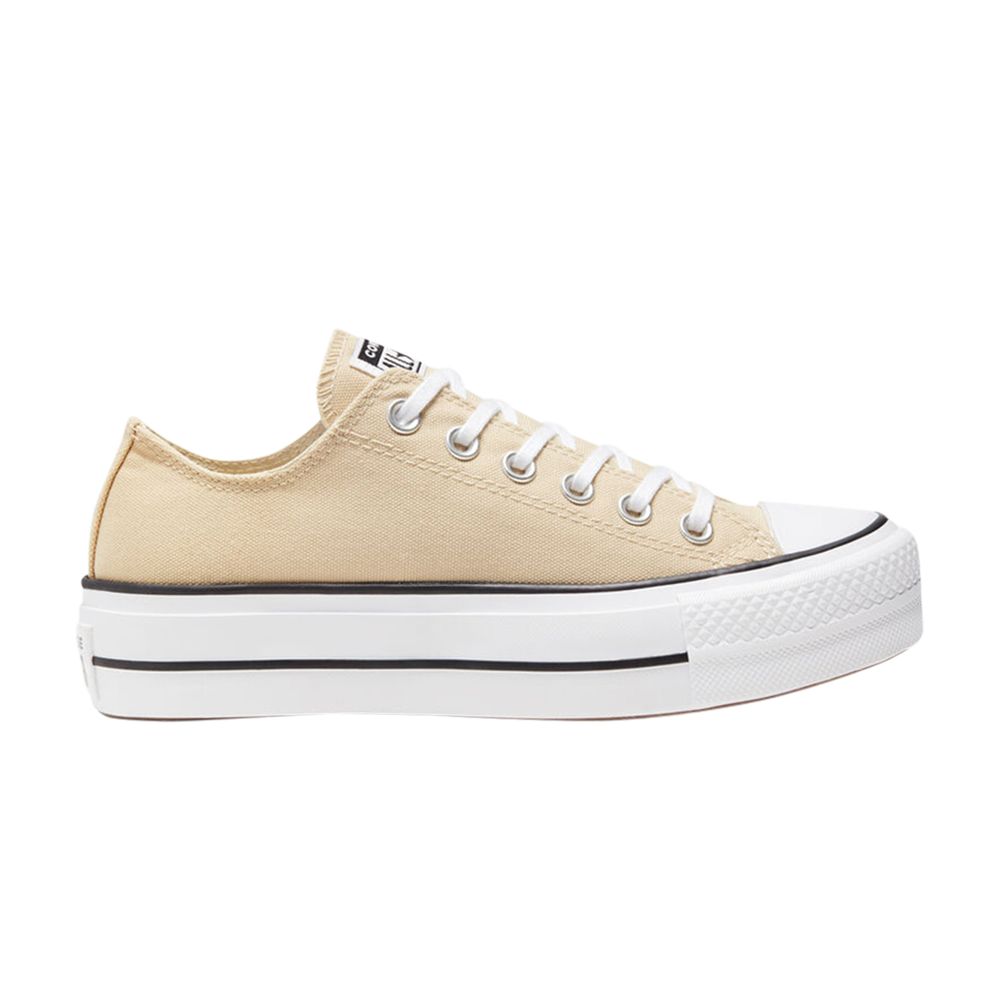 Pre-owned Converse Wmns Chuck Taylor All Star Platform Low 'farro White' In Cream