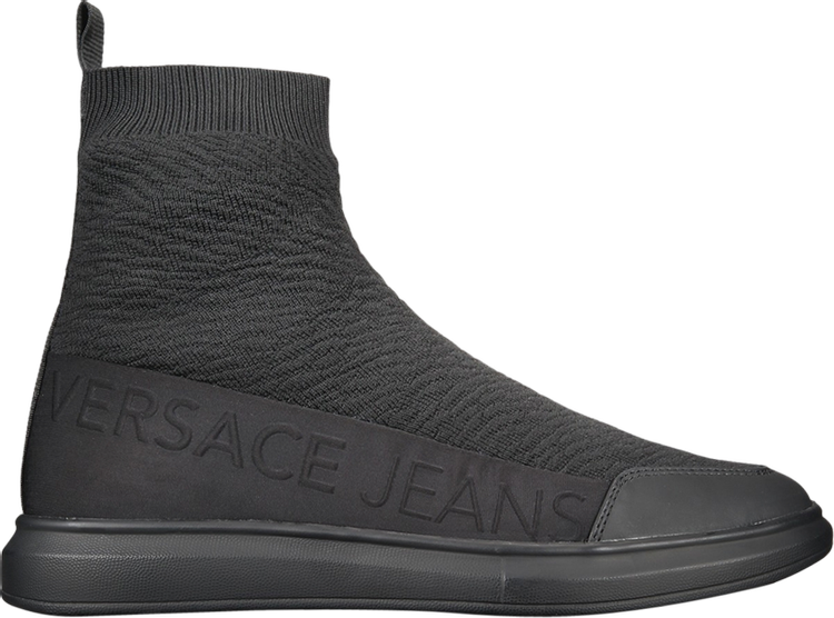 Versace Gummy Flyknit Sock Sneaker 'Black'