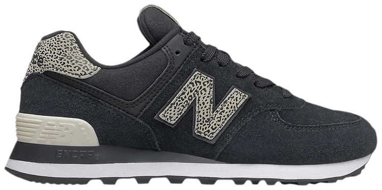 New Balance Wmns 574 Cheetah Print   Black Angora