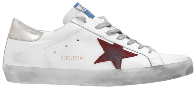 Golden Goose Superstar White Dark Red