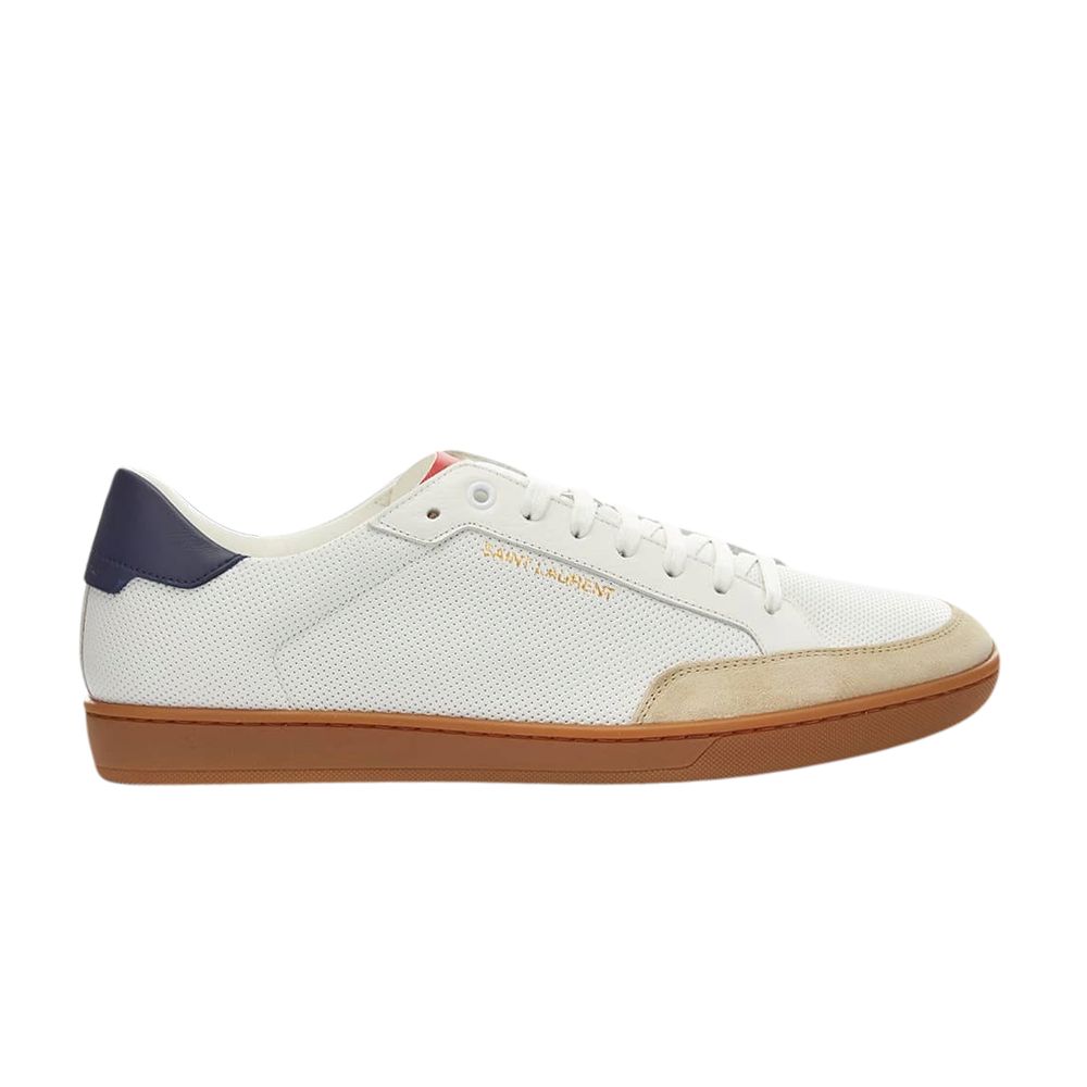 Pre-owned Saint Laurent Court Classic Sl-10 Low 'white Red Blue' | Men's Size 42