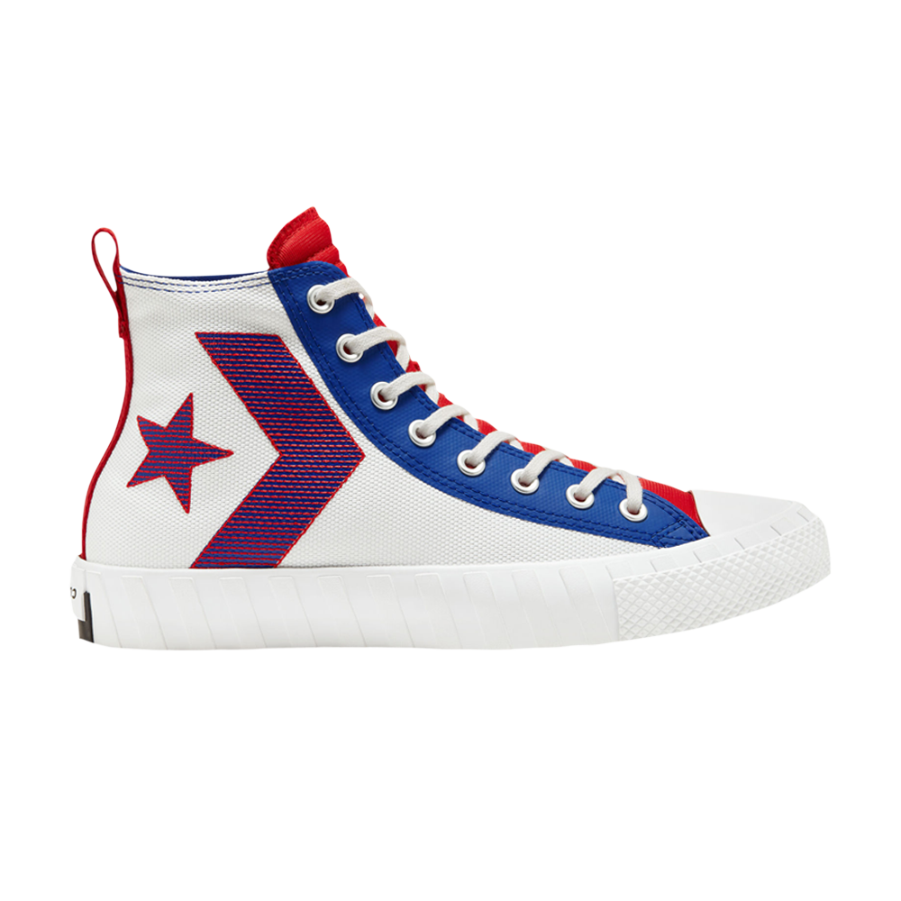 Pre-owned Converse Unt1tl3d High 'rush Blue Red' In White