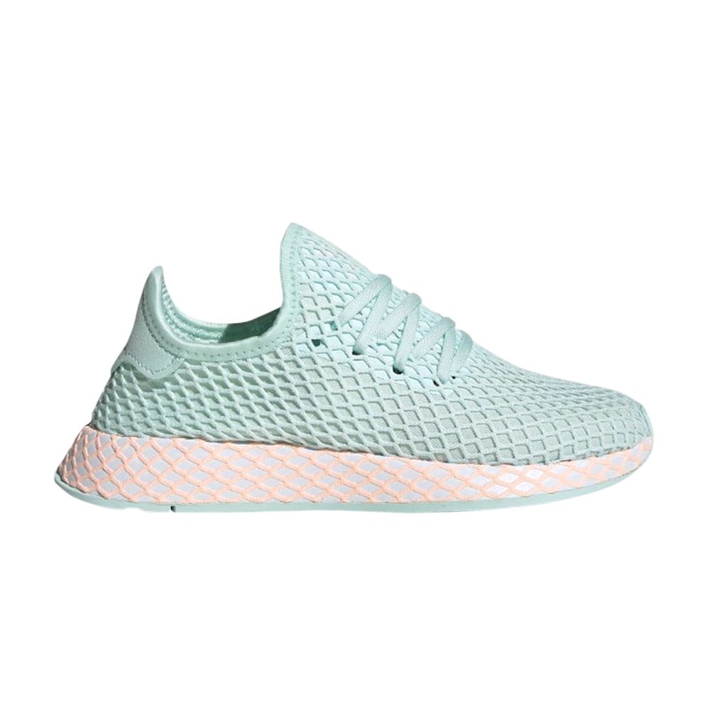 Pre-owned Adidas Originals Adidas Deerupt Runner J 'ice Mint Orange' | Green | Kid's Size 6
