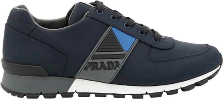 Buy Prada Technical Fabric Logo Sneakers 'Blue' - 4E3198 OQ6 F073A | GOAT