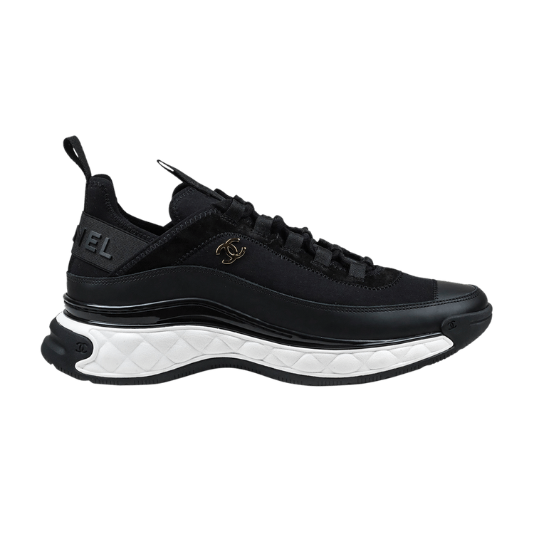 Buy Chanel Wmns Velvet Calfskin Mixed Fibers Sneaker Black G35617 Y53646 94305 GOAT CA