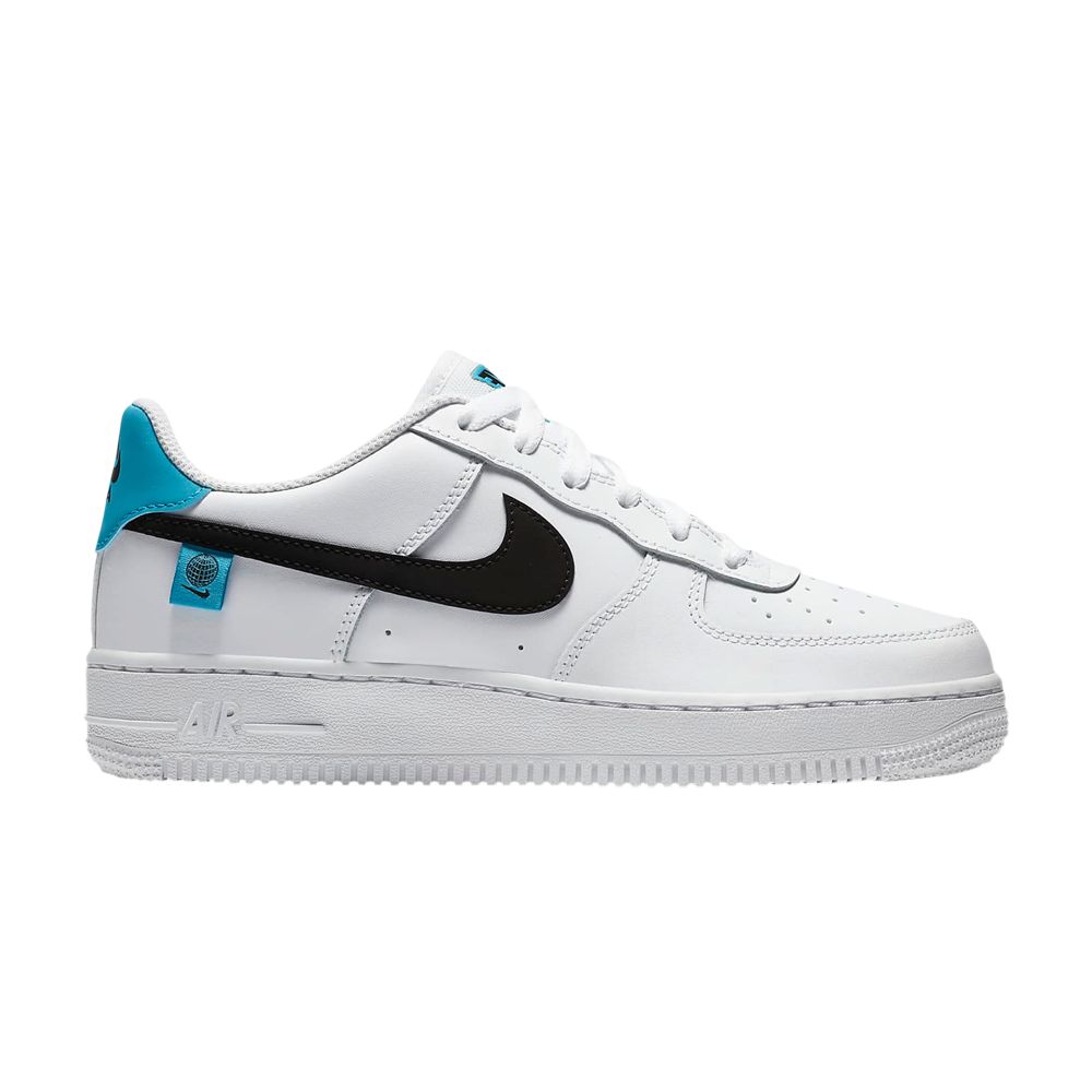Pre-owned Nike Air Force 1 '07 Low Gs 'worldwide Pack - Blue Fury' | White | Kid's Size 6.5