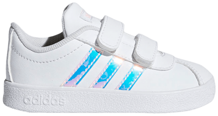 Adidas VL Court 20 J White Clear Orange