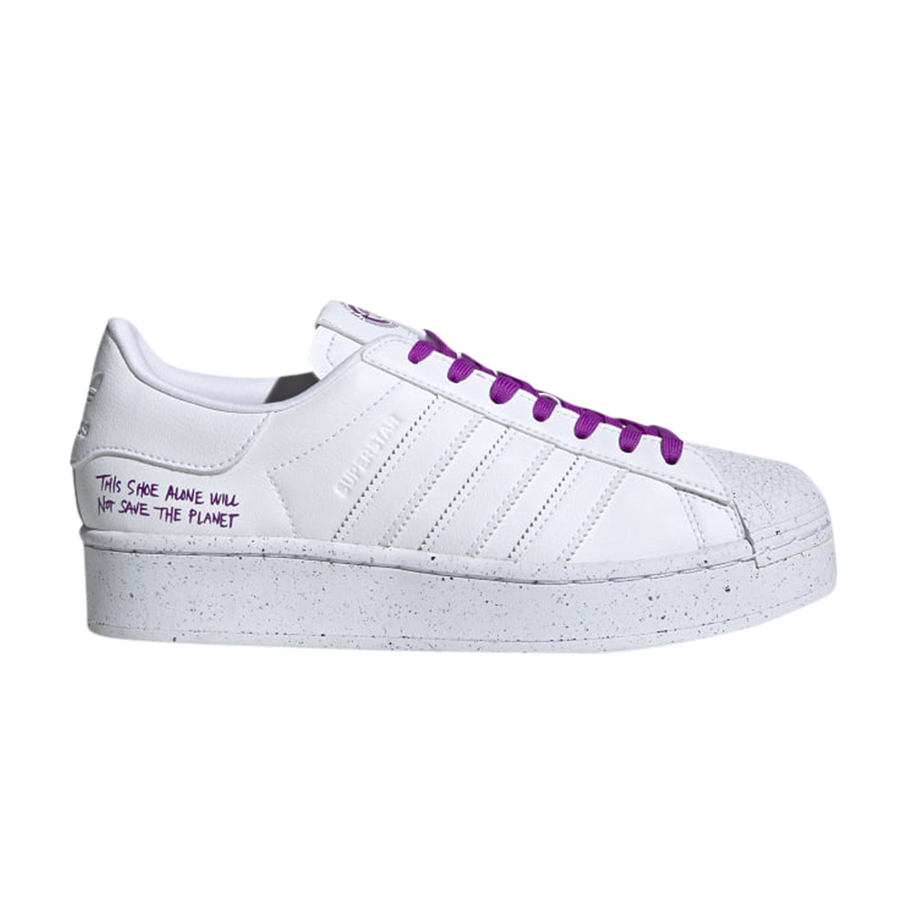Pre-owned Adidas Originals Superstar Bold 'clean Classics Collection - White Shock Purple'