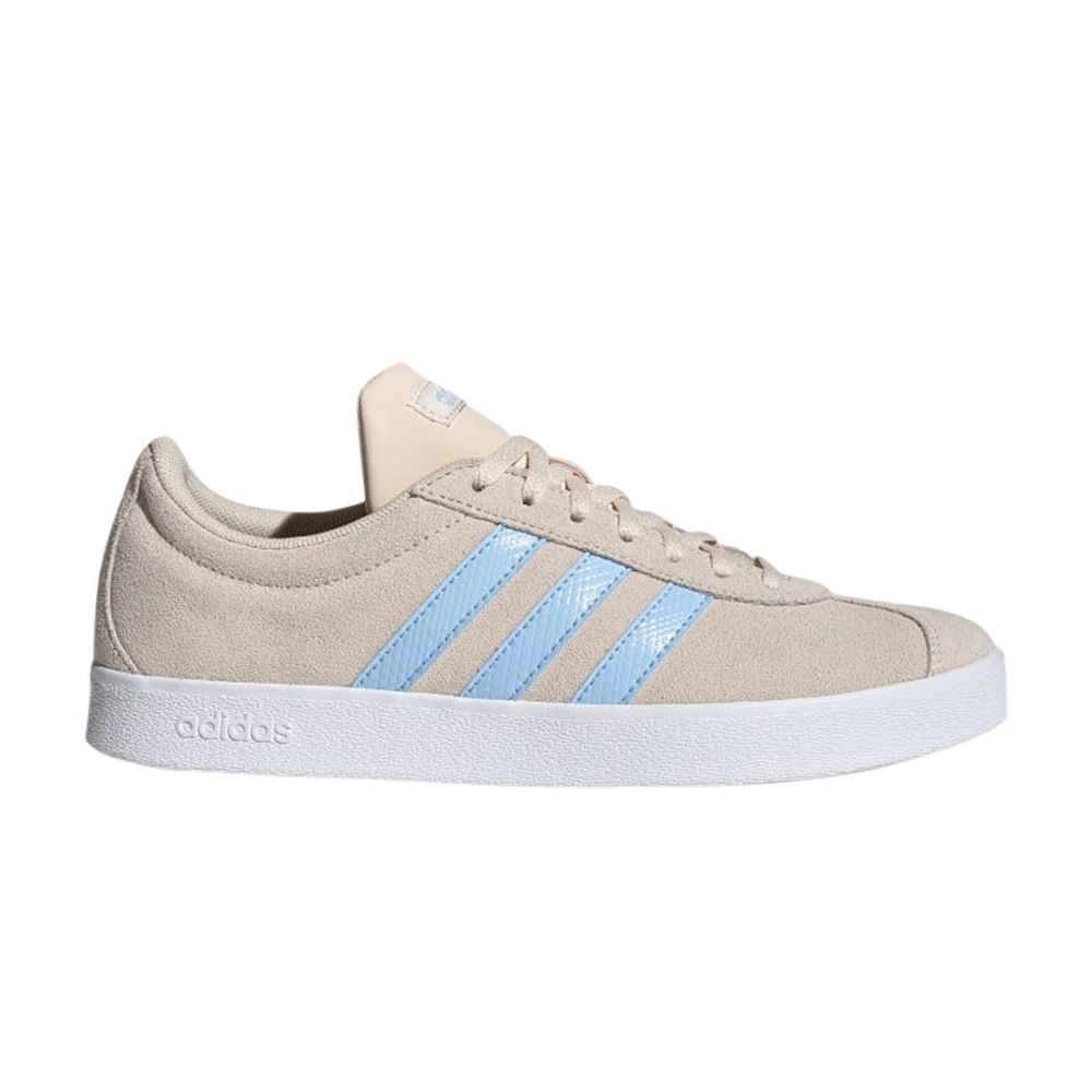 Pre-owned Adidas Originals Adidas Wmns Vl Court 2.0 'linen Glow Blue' | Tan | Women's Size 6
