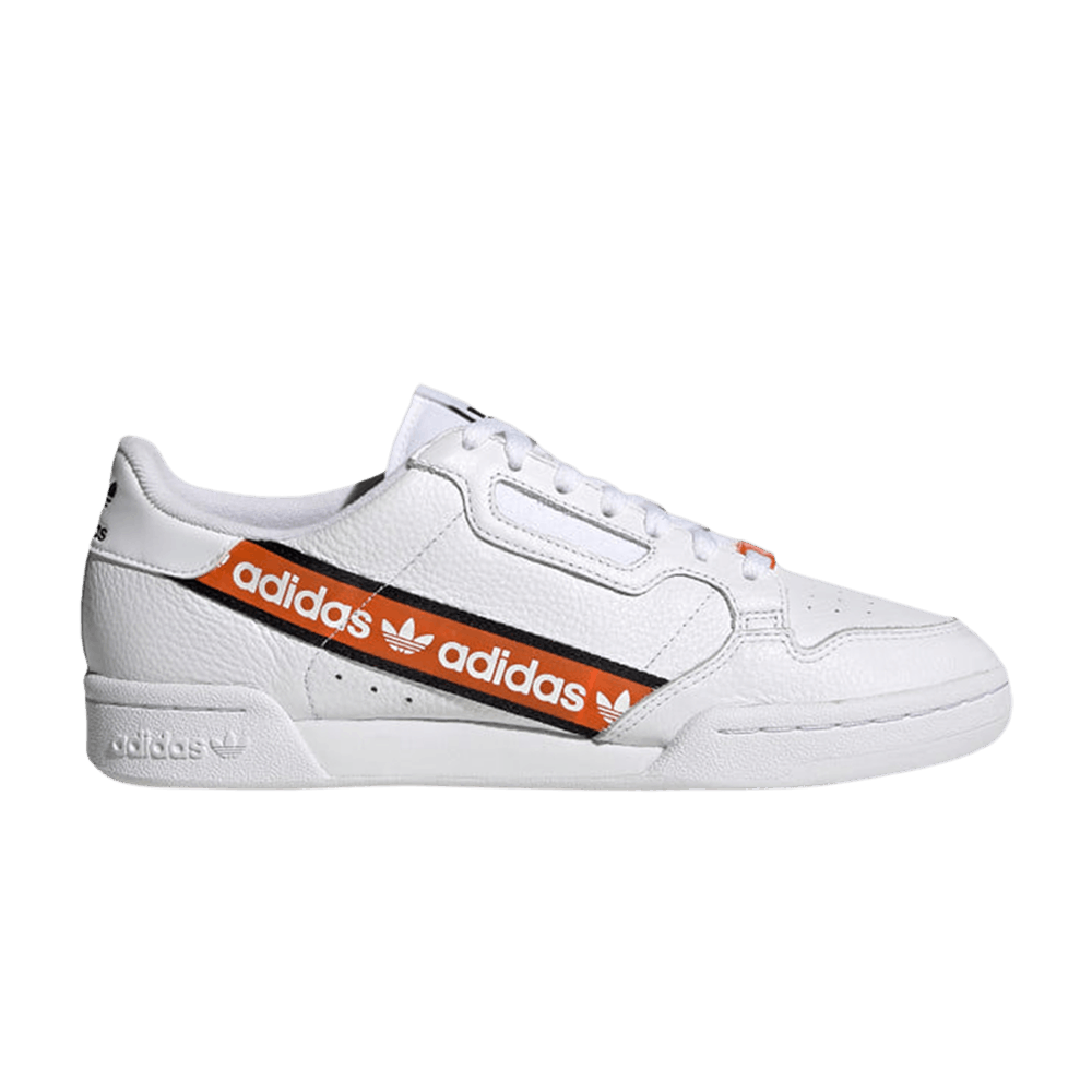 Buy Continental 80 'Wordmark Side Stripe - White Orange' - H68725 | GOAT