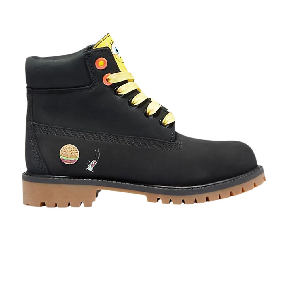 Pre-owned Timberland Spongebob Squarepants X 6 Inch Premium Waterproof Boot Junior 'black' | Kid's Size 1.5