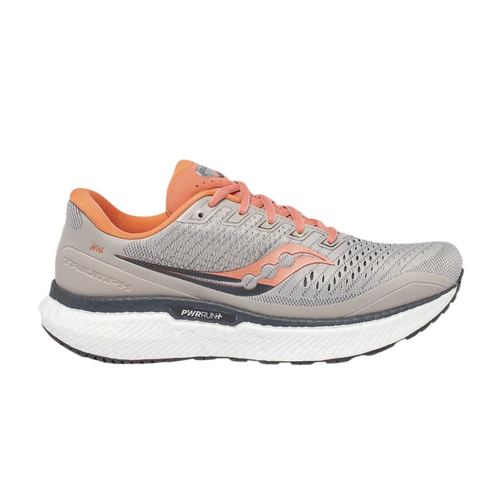 Pre-owned Saucony Wmns Triumph 18 'moonrock Coral' In Grey