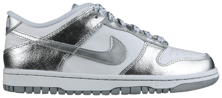 Nike Dunk Low GS White Metallic Silver