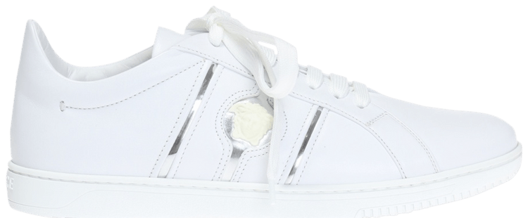 Versace Medusa Low Silver Tone   White